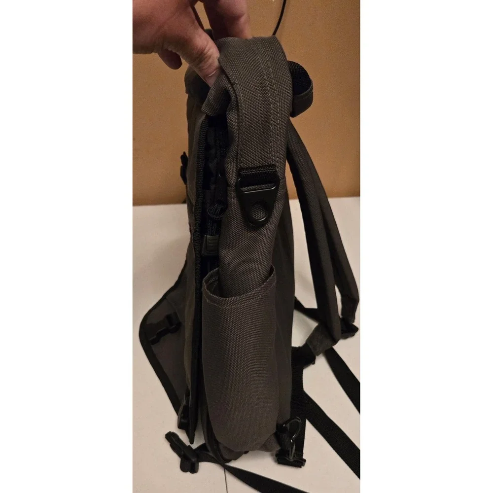 LL Bean Backpack Gray Monogrammed DJP Adjustable Straps Mesh‎ Pocket